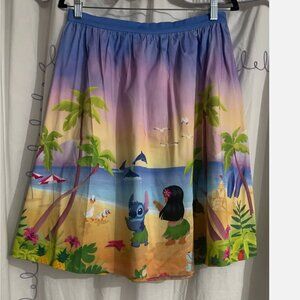 Disney Stitch Shoppe Loungefly Lilo and Stitch Skirt Size Large Beach Surf